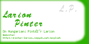 larion pinter business card